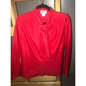 Cape Cod vintage tie blouse